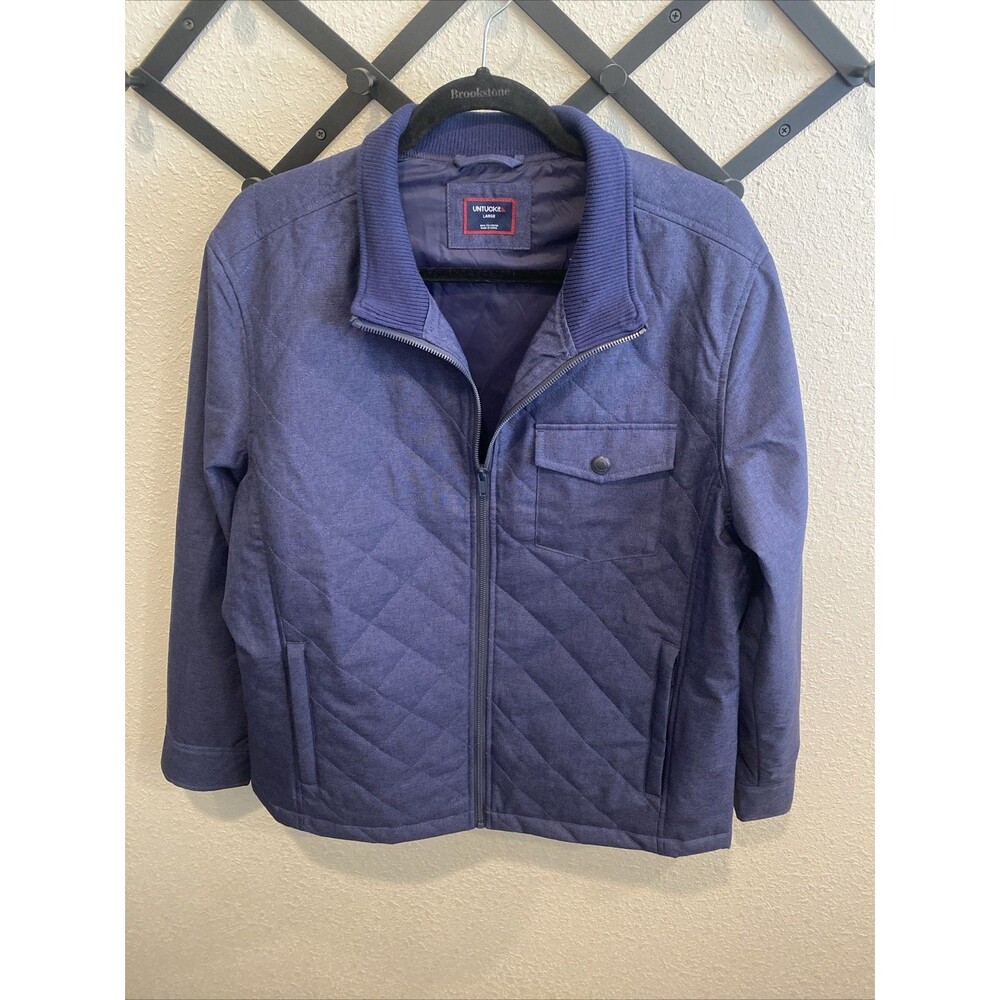Untuckit Quilted Gardner Jacket Navy Size Large